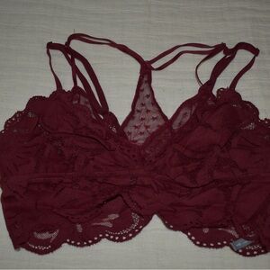 Aerie Lace Bralette - Burgundy